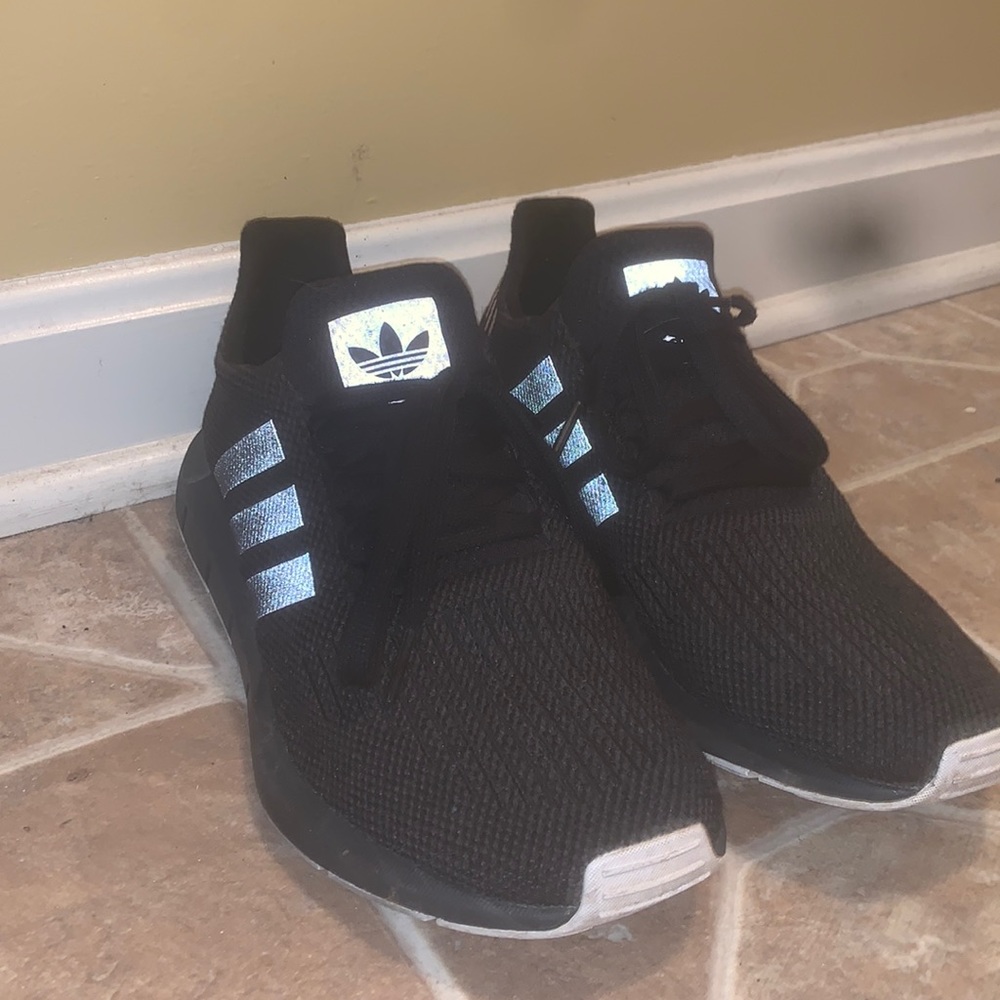 All Black Adidas Size 9